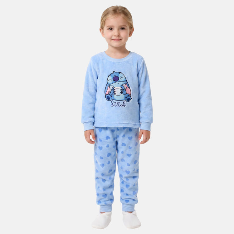 Picture of 5204E562 GIRLS LILO & STITCH FLEECE PYJAMA 3-8 YEARS